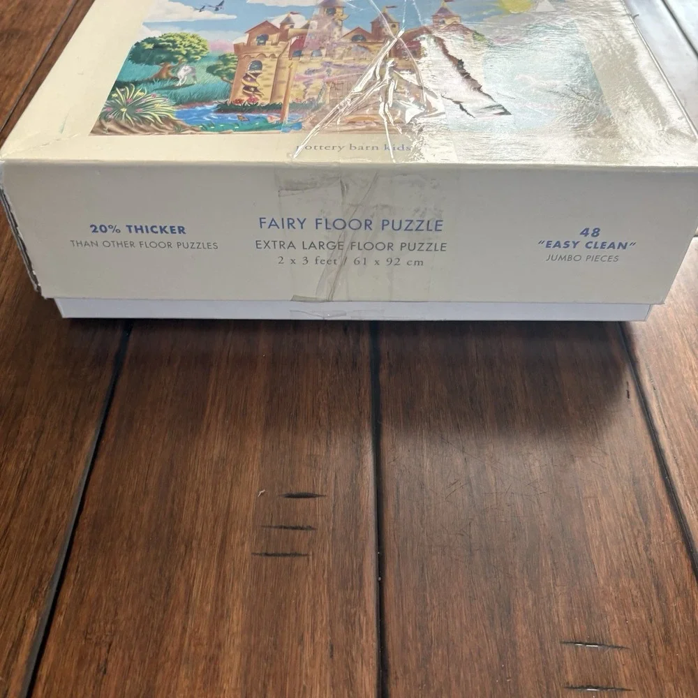 Pottery Barn Kids Fairy Castle Floor Puzzle 48 Pc Complete Box 36x24 PBK